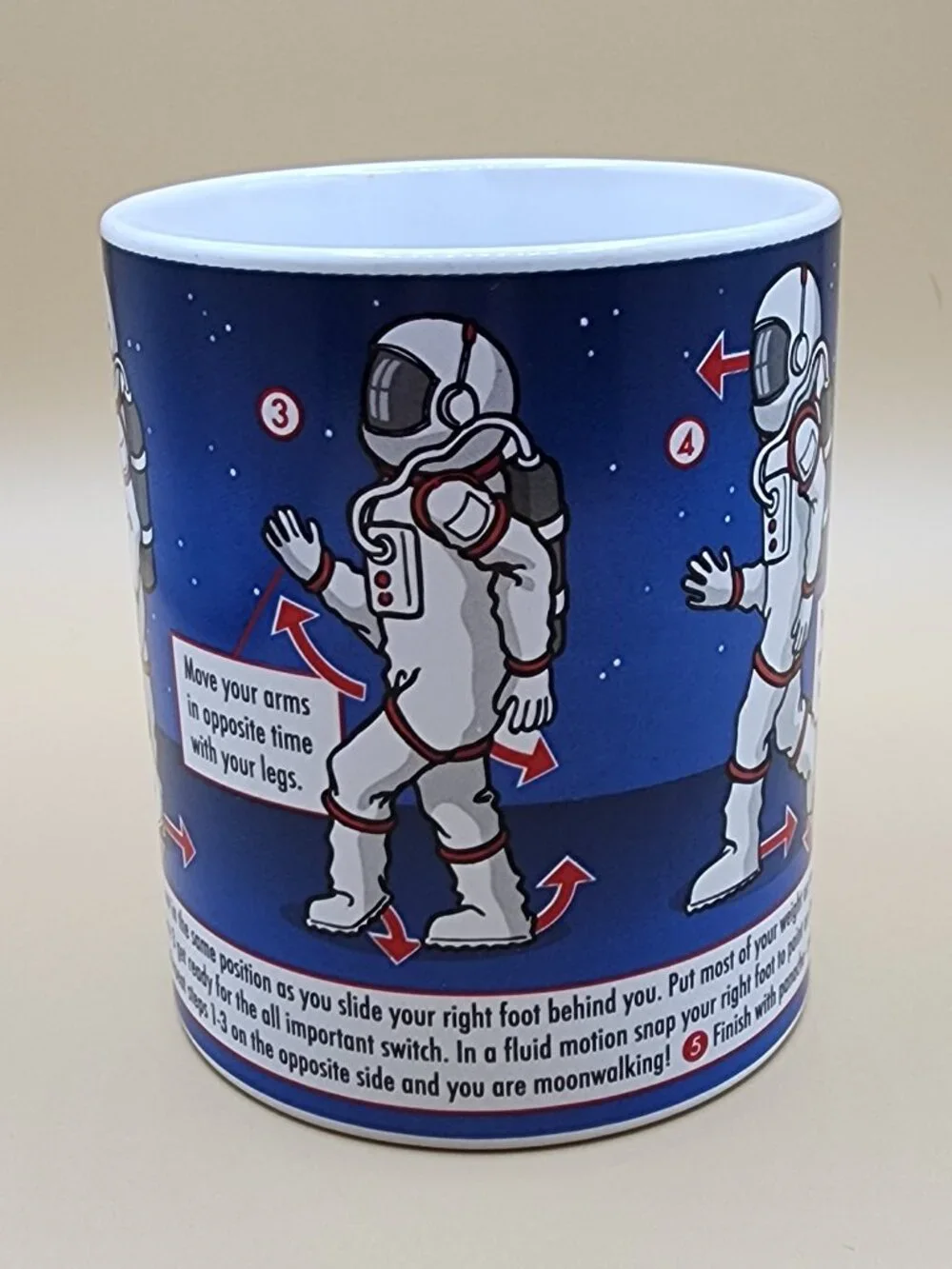 Moonwalk Astronaut Michael Jackson Learn to Dance Coffee Mug Vintage Ginger Fox
